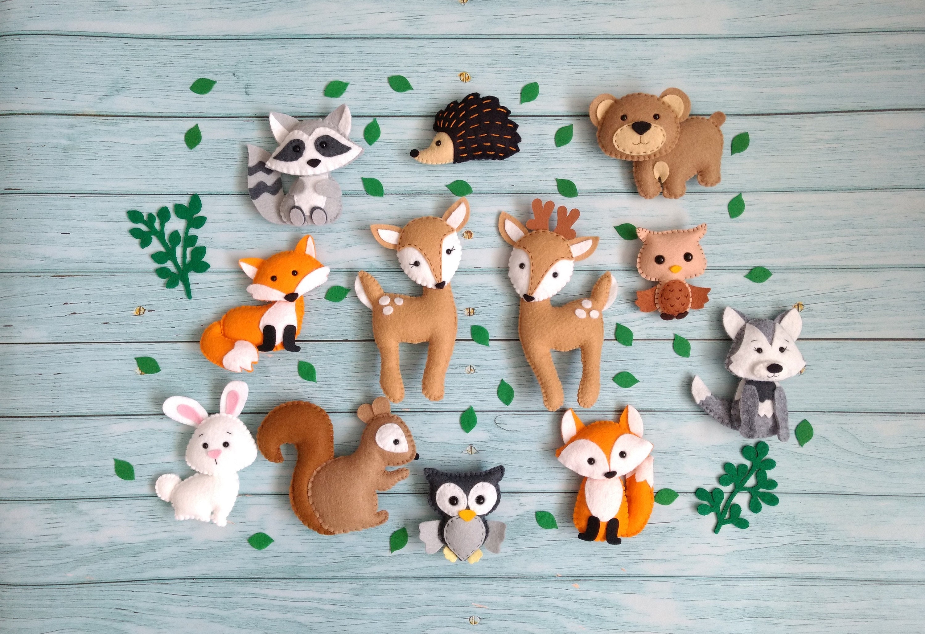 Woodland Felt Animals Stuffed Animals Felt Décor Handmade Toys - Etsy Singapore Woodland Felt Animals Stuffed Animals Felt Décor Handmade Toys - Etsy Singapore