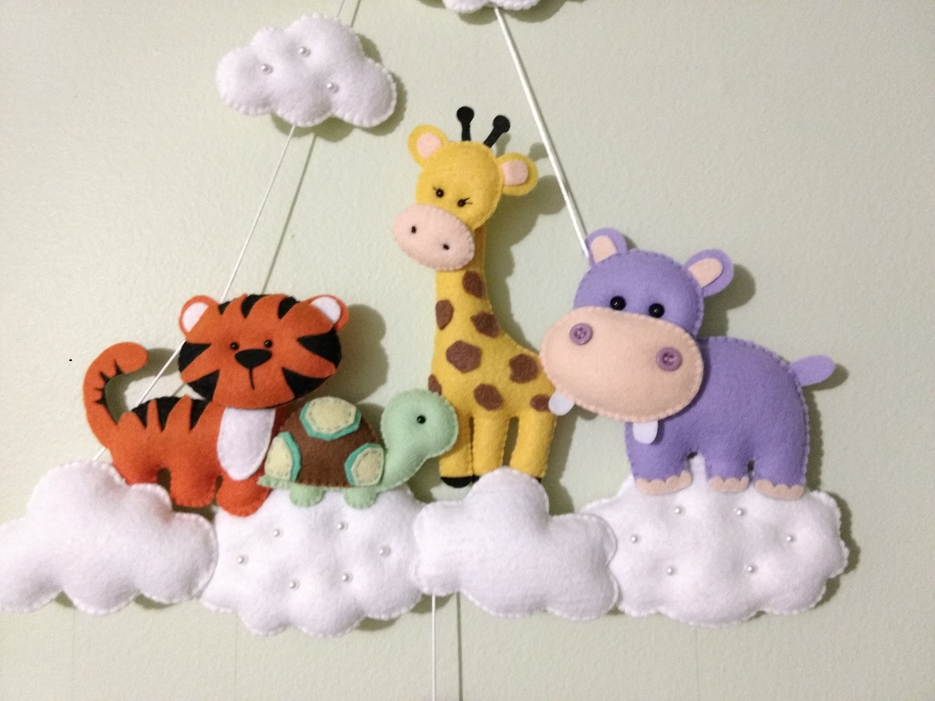Felt animal garland Safari nursery Safari animal felt garland Etsy