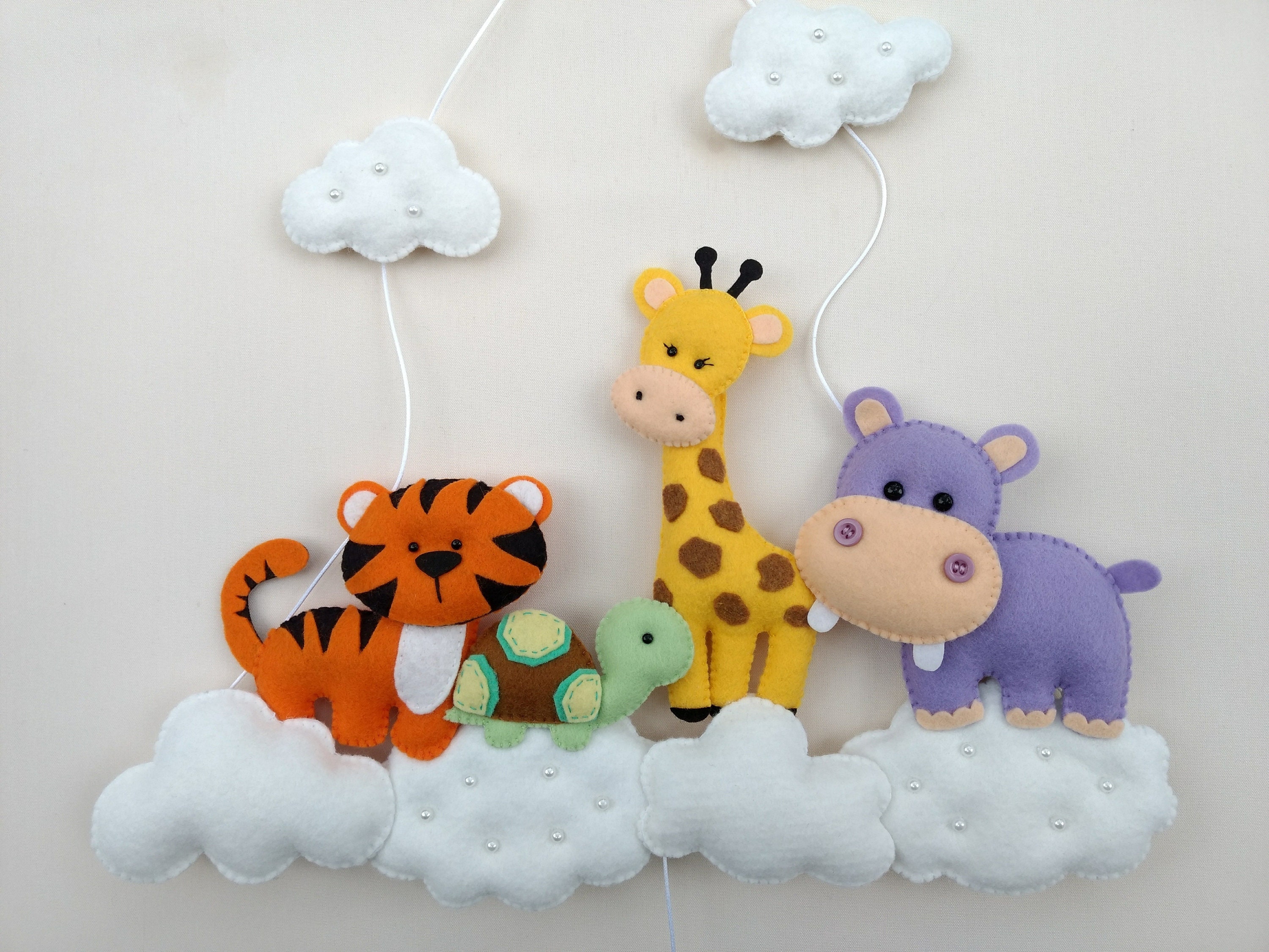Felt animal garland Safari nursery Safari animal felt garland Etsy