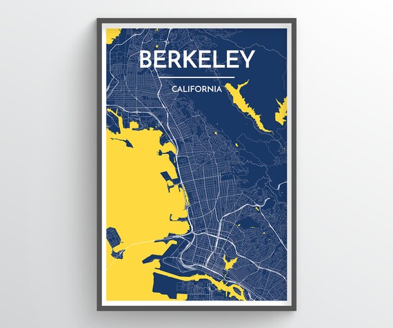 BERKELEY United States City Map Print // Modern Minimalist - Etsy