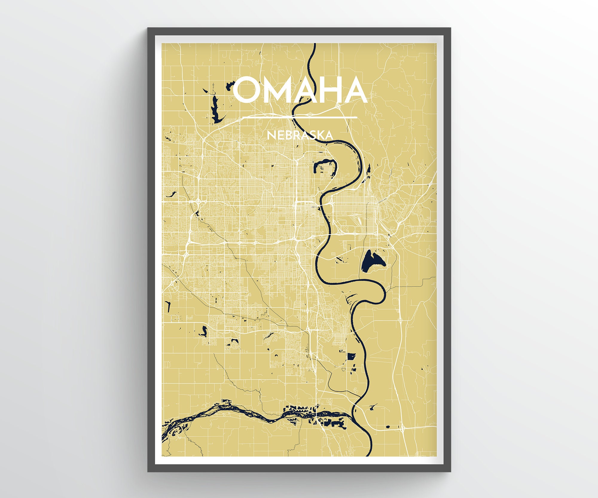 Omaha City Map Print - Etsy