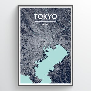 TOKYO, Japan, City Map Print // home decor, office decor, personalized map art print, map art, city map poster, any custom city print