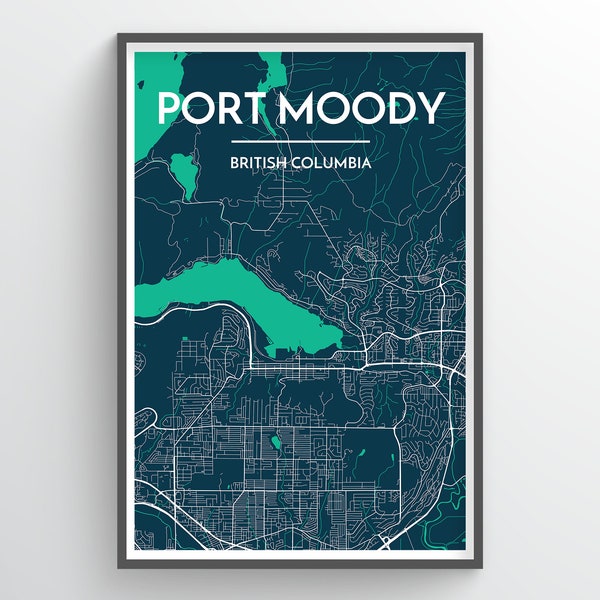 Port Moody Map Print Etsy