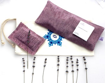 Lavender Eye Pillow Dusty Rose Uzbek Ikat Silk + Lavender Sachet Personalized Embroidered Gift Bag Aromagift Ideas Relaxing Spa Yogi Idea