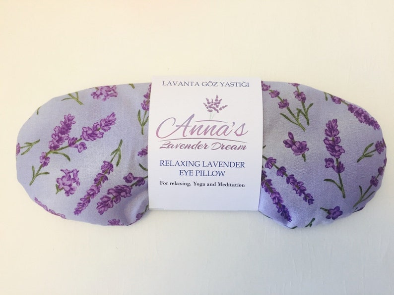 Relaxing Lavender Eye Pillow Lavender Print Aromatherapy Yoga pillow Organic Herbal Pillow Gift for Mother Spa Gift image 3