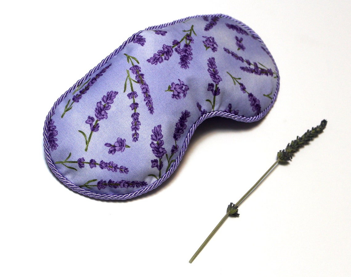 Relaxing Lavender Eye Pillow Lavender Print Aromatherapy Yoga Etsy
