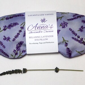 Relaxing Lavender Eye Pillow Lavender Print Aromatherapy Yoga pillow Organic Herbal Pillow Gift for Mother Spa Gift image 6