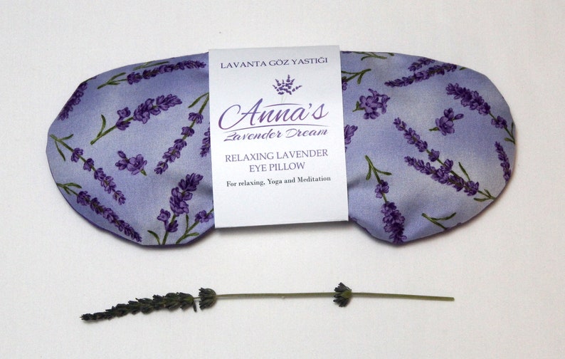Relaxing Lavender Eye Pillow Lavender Print Aromatherapy Yoga pillow Organic Herbal Pillow Gift for Mother Spa Gift image 6