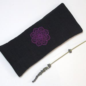 Relaxing Lavender Eye Pillow Cotton Removable Case Purple Mandala Embroidery Chakra Opening gift for mother Yoga Retreat Gifts Spa Gift