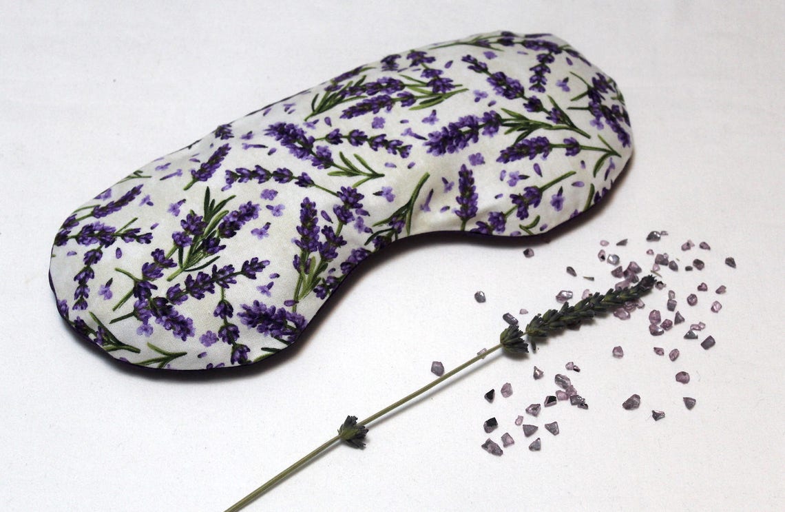 Relaxing Lavender Eye Pillow Lavender Print Butterflies Etsy