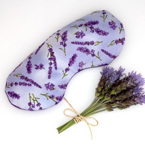 Relaxing Lavender Eye Pillow Lavender Print Aromatherapy Yoga pillow Organic Herbal Pillow Gift for Mother Spa Gift image 2