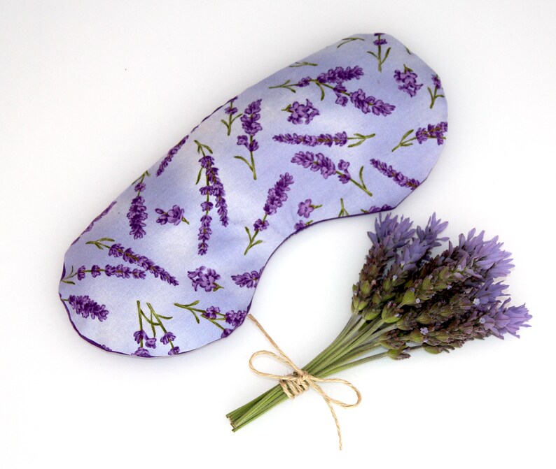 Relaxing Lavender Eye Pillow Lavender Print Aromatherapy Yoga pillow Organic Herbal Pillow Gift for Mother Spa Gift image 2