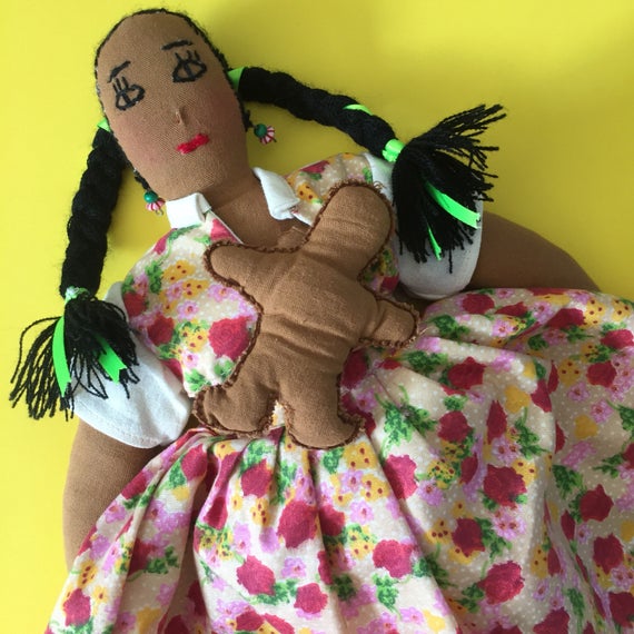 muñeca de tela mexicana