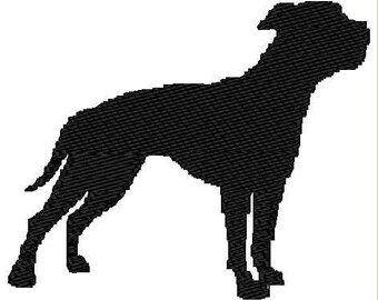 Bulldog americano in piedi-un Download di File digitale immediata per ricamo a macchina