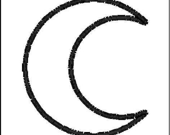 Falce di luna per il download di file digitale Applique - A per ricamo a macchina