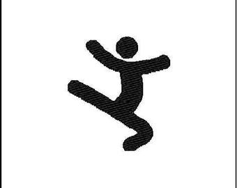 Download di File digitali di figura del bastone-A karate per ricamo a macchina