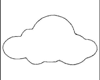 Applique di nube con download di file digitali di fagiolo Stitch - A per ricamo a macchina
