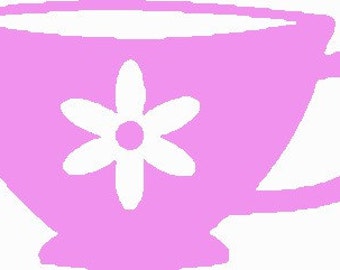 Teacup- A digital file download for embroidery machines
