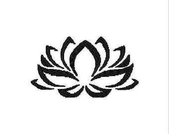 Fiore di loto-un Download di File immediata per ricamo a macchina