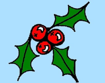 Holly Berries Digital Download for Embroidery Machines