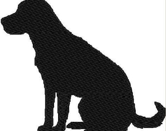 Lab Retriever seduta - un'immediata dei file Download per ricamo a macchina