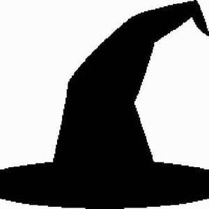 Fichier de téléchargement numérique Halloween sorcière Chapeau Applique - A pour applique