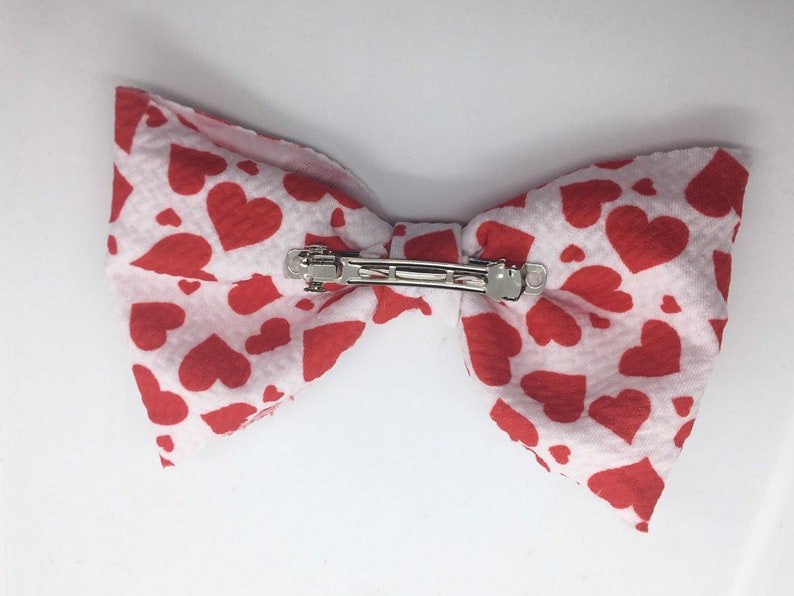 girls bow Valentine/'s bow newborn bow infant bow toddler bow white red big bow heart bow