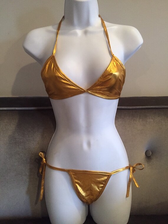 gold lame swimsuit