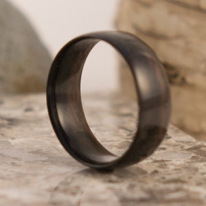 Ebony Bentwood Ring: Custom Wood Wedding Band