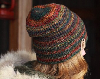 Nº102 Crochet Slouchy Ribbed Beanie - Crochet PATTERN