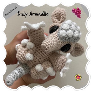 Handgemachte Gürteltier häkeln Mama & Baby Kuscheltier