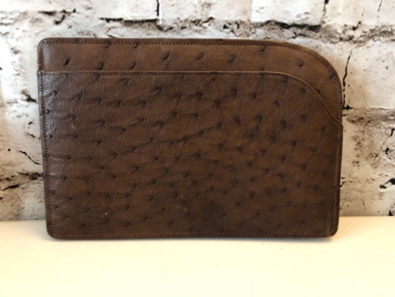 real ostrich purse