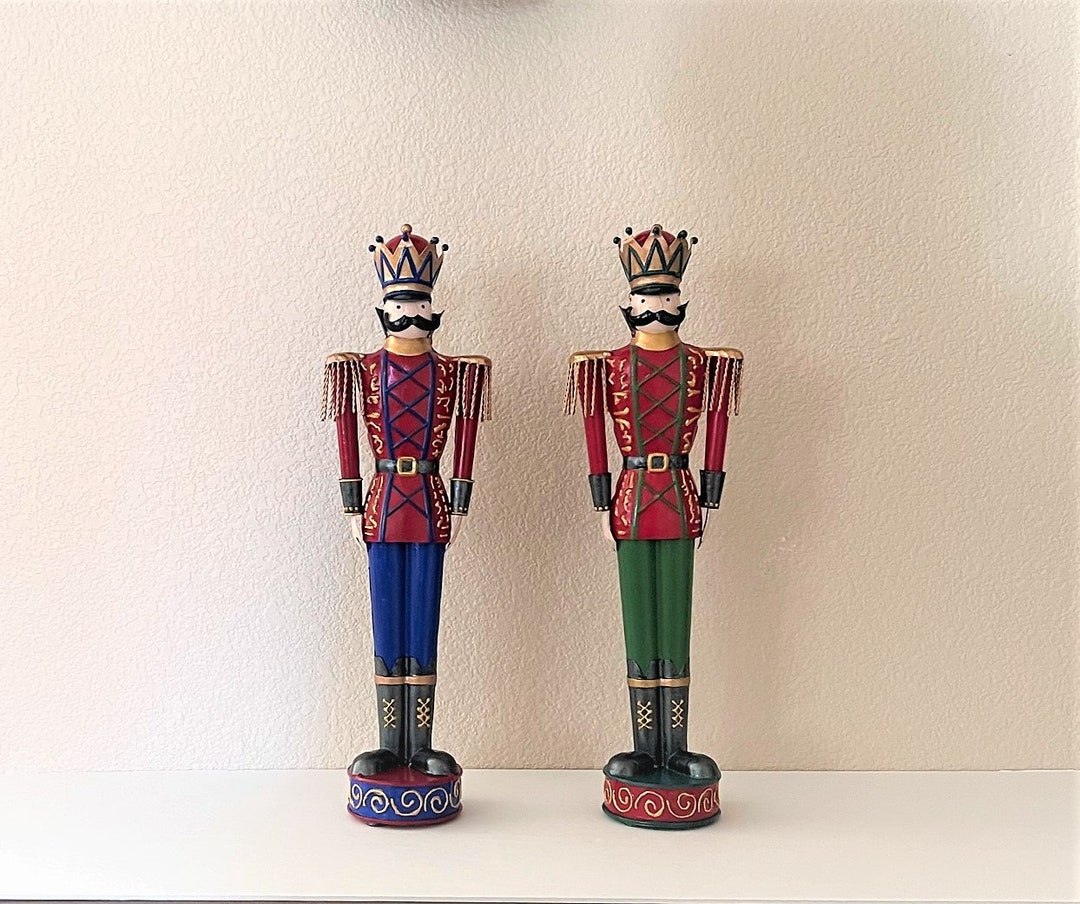 Hand Painted tin Soldiers. Galvanized Painted Soldiers. Christmas Decor ...