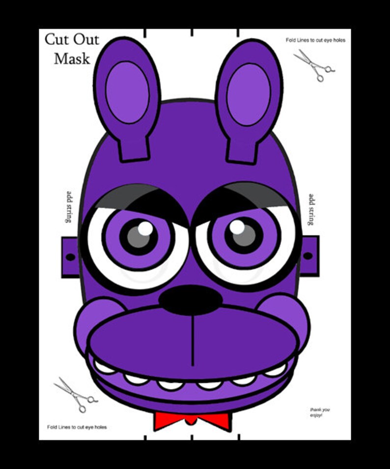 5 Masks FNAF Party Favors Birthday Parties Halloween | Etsy