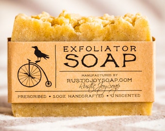 Exfoliating Soap Christmas gift exfoliating scrub face scrub gift for her girlfriend gift for women homemade handmade wife gift vegan soap