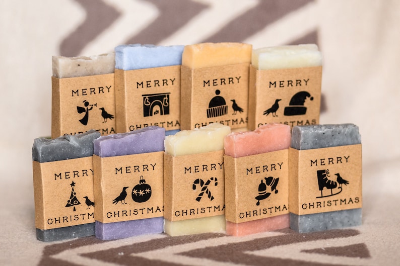 Christmas party office gifts Christmas wedding Happy holidays favor office party Christmas favors party favors Christmas shower scented soap image 3