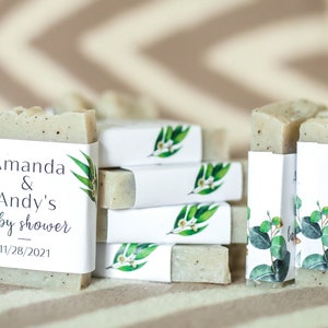 Bridal shower favors from my shower Greenery soap favors personalized soap baby shower soap favors mini soap for guests soap thank you soap image 3