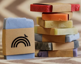 Scented Soap Sample Pack, Mini Handmade Soaps, Wedding Shower Favors, Small Gift Soap Set