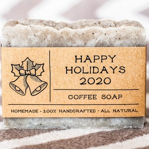 Coffee soap bar Christmas gift coffee favors scrub soap for bestfriend homemade soap vegan soap Holidays present birthday gift natural soap image 4