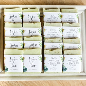 Bridal shower favors from my shower Greenery soap favors personalized soap baby shower soap favors mini soap for guests soap thank you soap image 5