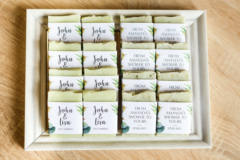 Bridal shower favors from my shower Greenery soap favors personalized soap baby shower soap favors mini soap for guests soap thank you soap image 5