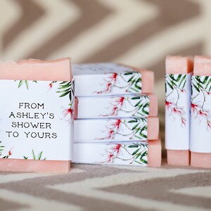 Bridal shower favors from my shower Greenery soap favors personalized soap baby shower soap favors mini soap for guests soap thank you soap image 9