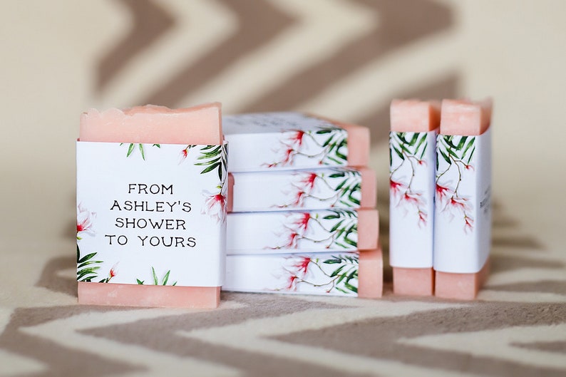 Bridal shower favors from my shower Greenery soap favors personalized soap baby shower soap favors mini soap for guests soap thank you soap image 9