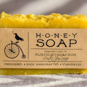 Honey Propolis Soap Bar, Handmade Vegan Soap, Natural Moisturizing Body Soap, Yellow Soap Gift for Dry Skin