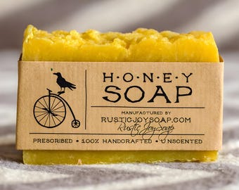 Honey Propolis Soap Bar, Handmade Vegan Soap, Natural Moisturizing Body Soap, Yellow Soap Gift for Dry Skin