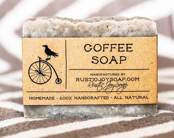Coffee soap bar Christmas gift coffee favors scrub soap for bestfriend homemade soap vegan soap Holidays present birthday gift natural soap