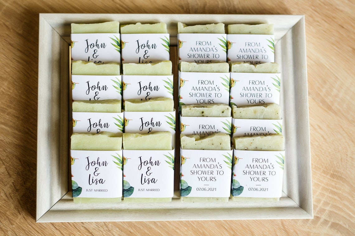 Eucalyptus shower soap favors wedding soap favors Greenery Etsy