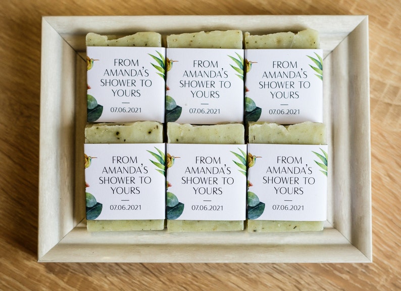 Bridal shower favors from my shower Greenery soap favors personalized soap baby shower soap favors mini soap for guests soap thank you soap image 2