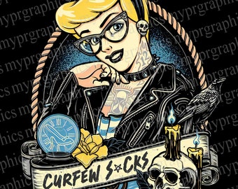 Curfew Sucks - Cinderella | Tattooed princess | png  t-shirt design Digital download, Tatted princesses