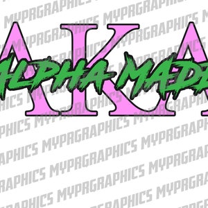 AKA Made pink SVG, Alpha Kappa Alpha Sorority svg, Large Greek Letters PNG, Cut Files, Digital Download